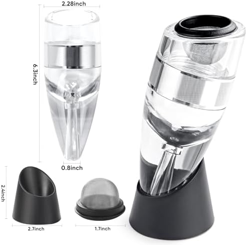 Wine Aerator Pourer with Sediment Filter for Red & White Wine