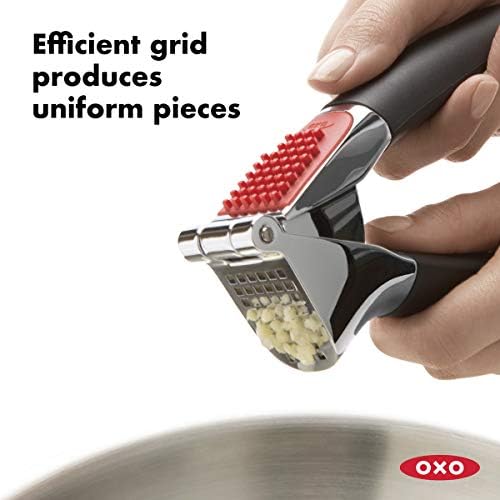 OXO Good Grips Little Salad Dressing Shaker - Black & Good Grips Soft- Handled Garlic Press
