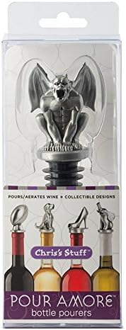 Stainless Steel Gargoyle Wine Aerator Pourer - Deluxe Decanter Spout for Robust Red and White Wine - Pour Amore Bottle Pourer/Stopper & Air Diffuser by Chris's Stuff