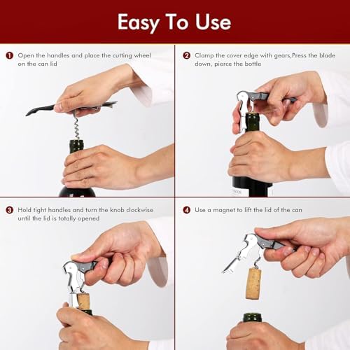 Kit-Home Professional Waiter Corkscrew Wine Openers Set (50 PCS),Upgraded with Heavy Duty Stainless Steel Hinges Wine Key for Restaurant Waiters, Sommelier, Bartenders