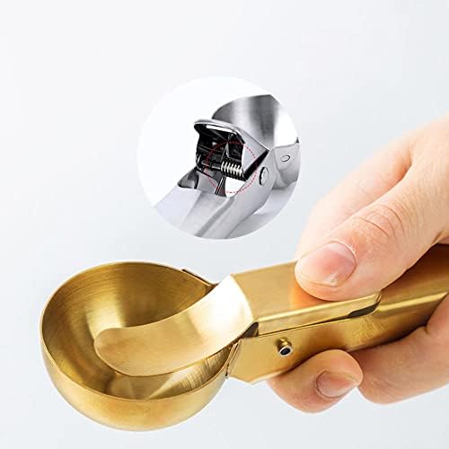 Ice Cream Scooper Stainless Steel, Cookie Scoopwith Trigger Heavy Duty Metal Icecream Scoop,Cookie Scoop Large Size Perfect For Frozen Yogurt, Gelatos, Sundaes,gold ice cream scoop (gold 2 Pack)