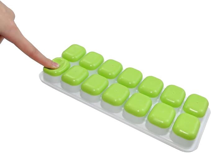 Ram® 4 X Pack Silicone Ice Cube Tray Set of 4 Ice Moulds Freezer Stackable Non Spill Ice Cube Tray Dishwasher Safe BPA Free