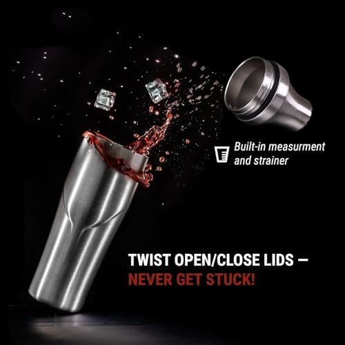 Lexenic 24oz Double Wall Vacuum Insulated Cocktail Shaker-I