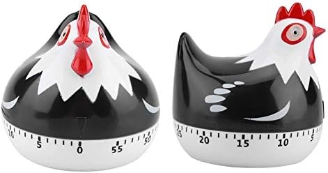 Chicken Pattern Timer, Chicken Pattern Countdown Kitchen Timer Reminder for Cooking Baking(Black)