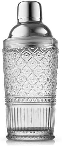 Godinger Cocktail Shaker, Martini Shaker, Glass Cocktail Shaker - 17oz, Claro Collection