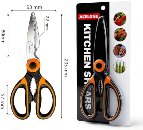 Kitchen Shears,Premium Heavy Duty Shears Ultra Sharp Stainless Steel Multi-function Kitchen Scissors for Chicken/Poultry/Fish/Meat/Vegetables/Herbs/BBQ…