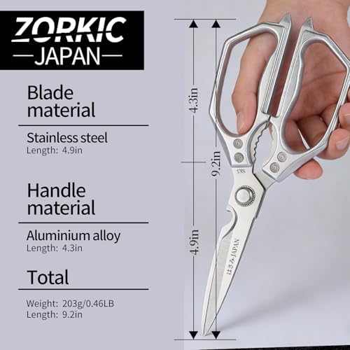 Kitchen Scissors - Kitchen Shears for Food, Sharp Meat Cutting Scissor, Heavy Duty Poultry Shear for Food, Japan Cooking Scissors, Chicken Shears Gifts for Men Women