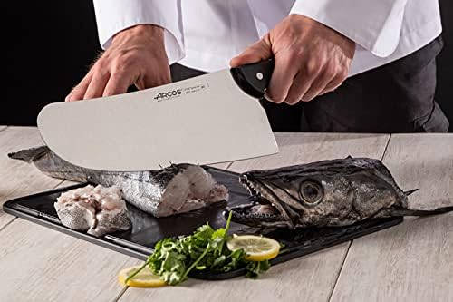 ARCOS Fishmonger Knife 12 Inch - Nitrum Stainless Steel and 300 mm blade. 700 gr. Ergonomic Polyoxymethylene POM Handle. Series Universal. Flexible blade and a smooth edge.Greater control. Color Black