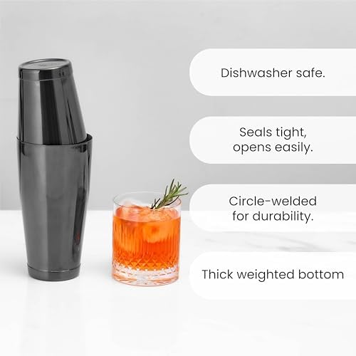 A Bar Above Boston Cocktail Shaker Set Weighted 18 and 28 Oz Antique Copper