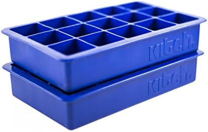 Kitch Cube Ice Tray 2 Pack Silicone Ice Cubes - Cobalt Blue