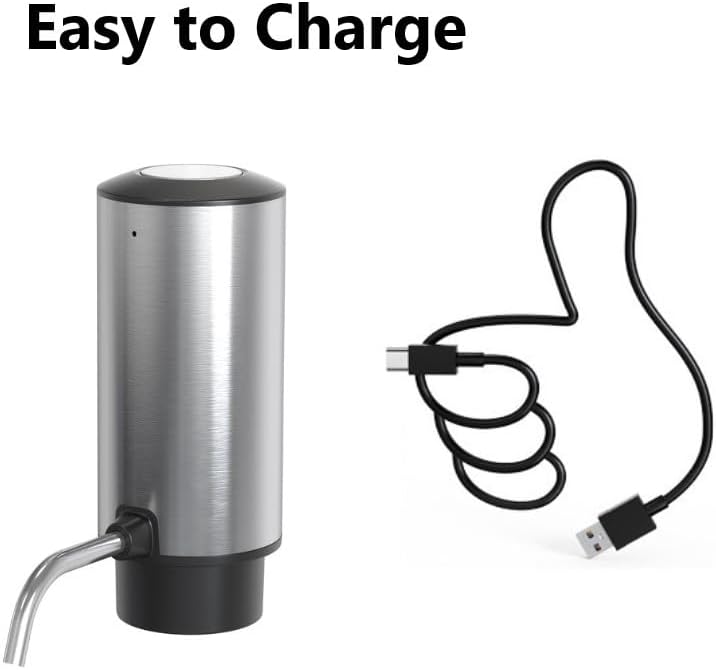 Rechargeable Electric Wine Aerator & Decanter, CorporateGiftPro Wine Pourer Spout, Automatic Wine Dispenser, Wine Accessory Gift for Wine Lovers (Stainless Steel)