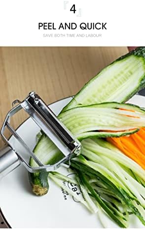 Stainless Steel Dual Blade Vegetable Peeler,Premium Potato Peelers for Kitchen, Grade Julienne Cutter, Slicer, Shredder, Scraper - Fruit, Potatoes, Carrot, Cucumber - Kitchen, Home Staple