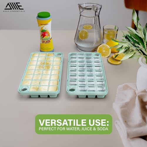 Ice Cube Tray with Lid and Bin, 60 Cube Ice Maker, 2 PK, Ice Storage