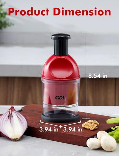 GDL Food Chopper, Manual Slap Vegetable Chopper Onion Dicer, Garlic Mincer