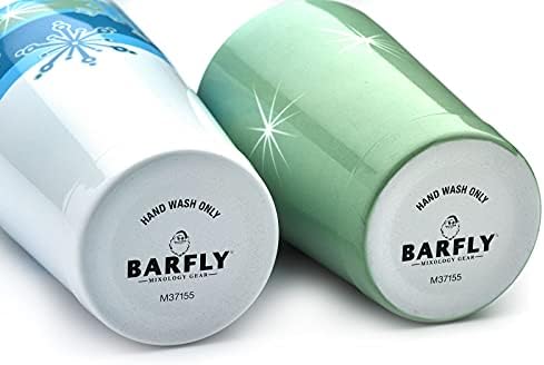 Barfly Holiday Snowflakes Cocktail Shaker Set with Santa Spoon
