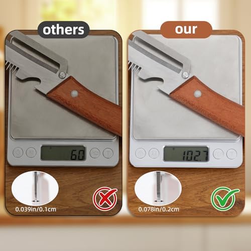 2026 Upgrade 3Pcs 3-in-1 Vegetable Peeler/Bottle Opener/Julienne Cutter | Thickened Stainless Steel Blade,Premium Wooden Handles for Potato/Carrot/Cucumber | Ideal for Kitchen Cooking & Camping