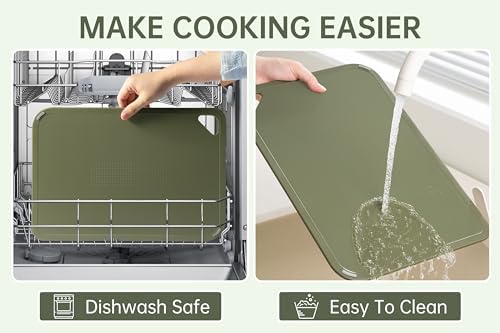 THETCHRY Plastic Cutting Board Set, Cutting Boards for Kitchen BPA Free