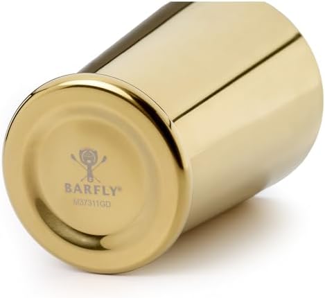 Barfly Cocktail Shaker with Weighted Bottom, Deluxe 18 oz, Gold