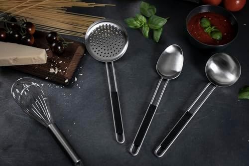 Kuhn Rikon Essential Balloon Whisk – Stainless Steel Wires with Comfortable Handle – Ideal for Beating, Mixing & Blending