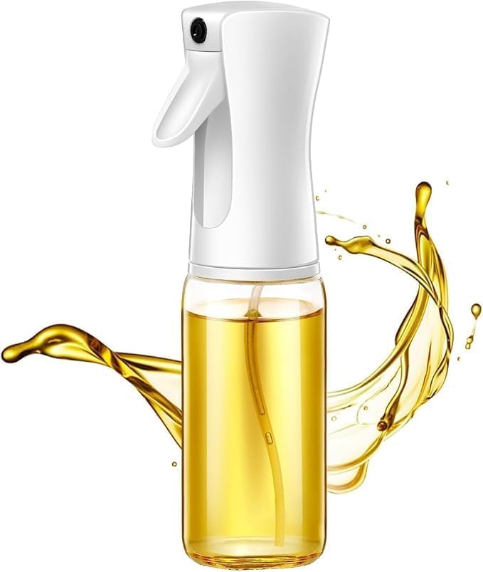 Oil Spray Bottle for Cooking, Premium Glass 2 In 1 Oil Dispenser for Kitchen, Food Grade Oil Sprayer Containers with Nozzle, Oil Bottle for Air Fryer, Roasting and Frying 500 ML (Multicolour)