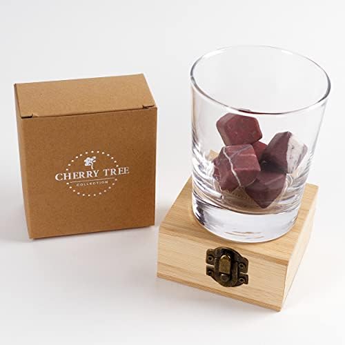 Cherry Tree Collection Red Jasper Whiskey Stones, Natural Gem Set of 6