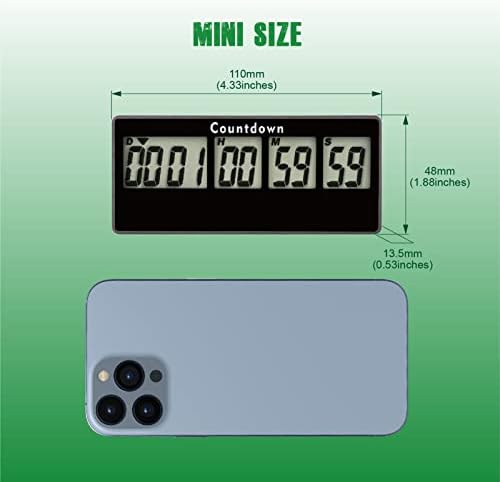 YOOREAL Digital Kitchen Timer,Retirement Countdown Timer 9999 Days,Magnet