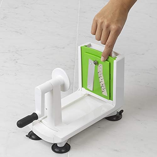 Goodcook 10806 Veggie Spiralizer with interchangeable blades, 6", White