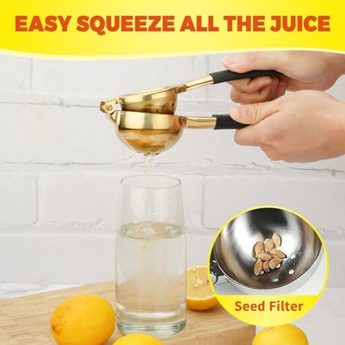 SHIKORI Lemon Squeezer,304 Stainless Steel Citrus Press Juicer