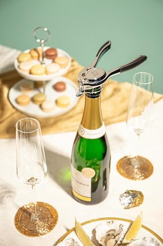 Vacu Vin Champagne Bottle Opener, Stainless Steel