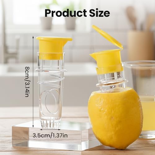 Screw Top Lemon Squeezer, 2026 New Hand Juicer Squeezer, Portable Manual Juicer for Travel, Multifunctional Fruit Juicers for Home Use (2pcs, Yellow+Green)
