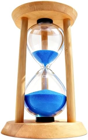 PROLOSO Wooden Sand Timers 1 Minute Glow in the Dark Sandglass Countdown Hourglass Sand Clock for Toothbrush Timer Games Classroom Home Office