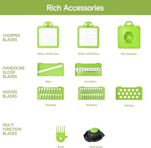 15 in 1 Vegetable Chopper, Food Veggie Chopper, Onion and Vegetable Slicer with Container, Dicer, Kitchen Gadget and Essential