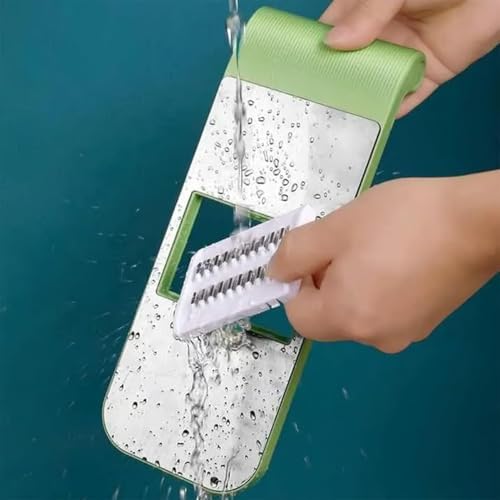 Multifunctional Vegetable Cutter, Portable Mandoline Slicer for Kitchen, Adjustable Vegetable Cutter with Stainless Steel Blades, Home Essentials & Kitchen Gadgets (5Blades+Box/Set)
