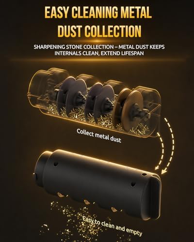 USELUCK Electric Knife Sharpener,High-Grit Diamond Sharpening System