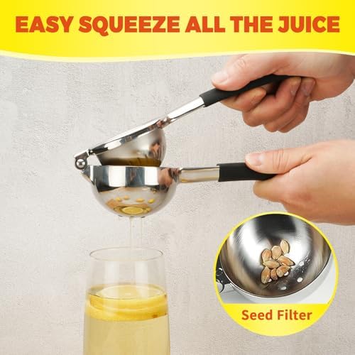SHIKORI Lemon Squeezer,304 Stainless Steel Citrus Press Juicer