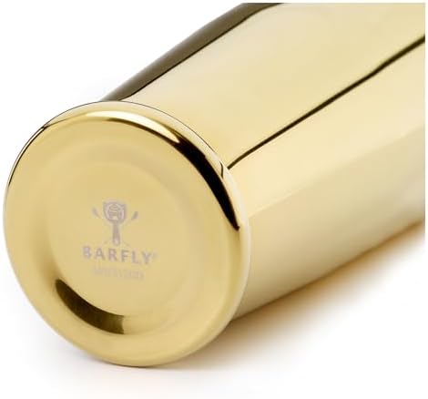 Barfly Cocktail Shaker with Weighted Bottom, Deluxe 28 oz, Gold