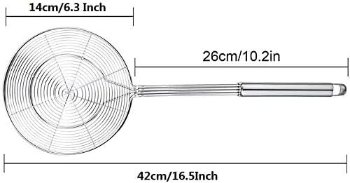 Wire Kitchen Skimmer Spider Strainer Stainless Steel food colander Slotted Ladle Scoop For Pasta Deep Frying Chips