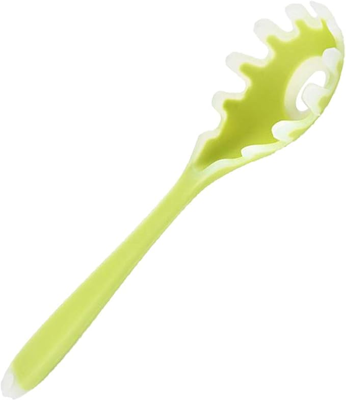 Silicone Spaghetti Server, Silicone Pasta Fork, Non-Stick Spaghetti Spoon - 28.5cm Length - Green 2