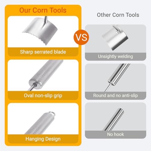 2 Pcs Corn Peeler for Corn on the Cob, Stripper, Remover