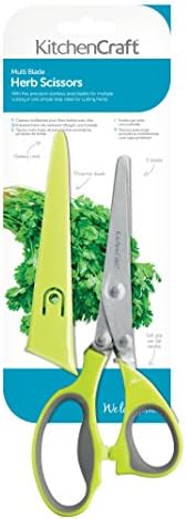 Kitchen Craft KitchenCraft Stainless Steel Multi-Blade Herb Scissors, 21.5 cm (8"), one size,
