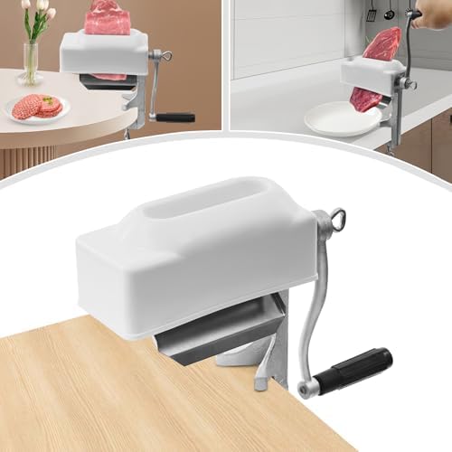 Commercial Meat Tenderizer Cuber, Heavy Duty Manual Meat Tenderizer Manual Hand Crank Design, Improves Marinade Absorption Home BBQ & Cooking Essential Tool