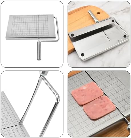 Cheese Slicer Board with Blade, Cheese Cutters for Block Cheese