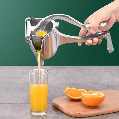 Quaestornest Thicken hand juicer citrus press squeezer, Thicken Aluminum Alloy Handheld Citrus Press for Fresh Fruit Juice, Stainless Steel Hand Held Juicer for Lemon, Orange & More (Aluminum alloy1)