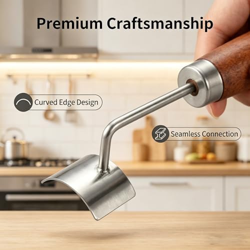 Corn Peeler 2026 Upgrade,Stainless Steel Curved Blade Corn Cob Stripper with Wooden Handle, Ergonomic Kernel Remover for Fresh, Cooked, or Frozen Corn(2pcsďź