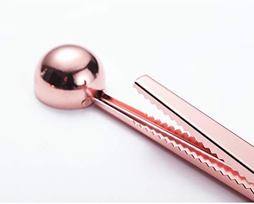 3 PCS Coffee Scoop with Clip 2 in 1 Stainless Steel 1 tbsp Ground Measuring Spoon with Bag Clip for Coffee Tea