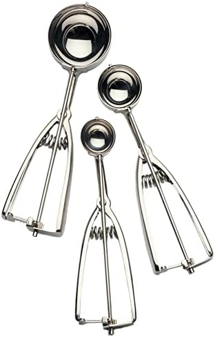 RSVP International Endurance Kitchen Collection Spring Release Measured Cookie Dough Scoop, Multi-Use for Cupcake, Muffin Batters, Stainless Steel and Dishwasher Safe, #40, 1-3/4 TBS