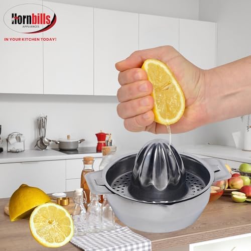 Stainless Steel Lemon Squeezer Manual Citrus Juicer | Hand Press for Lemons, Limes & Small Oranges | Heavy-Duty Fruit Juicer Kitchen Tool