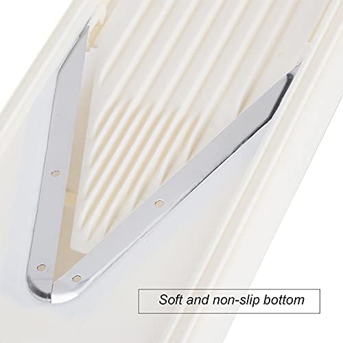 Mandoline Slicer for Kitchen, Adjustable Vegetable Chopper, Fruit, Cheese Grater, Potato Chips Slicer, Stainless Steel Food Slicer for Vegetable, Onion,Cucumber, Potato, White