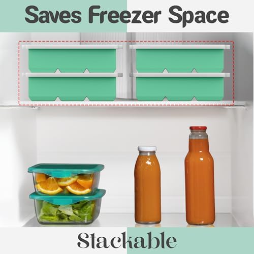 KitchFort® Large Silicone Ice Cube Tray (3-Pack) - 2" Big Ice Mold with Lid