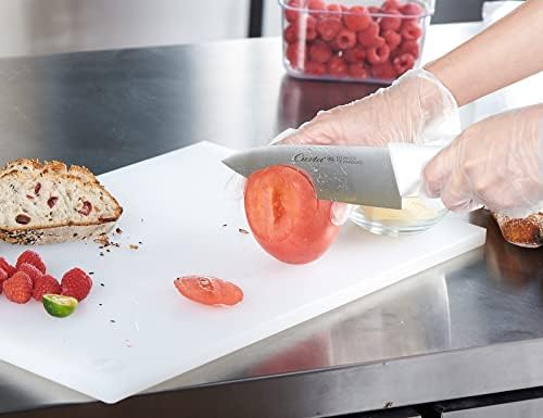 CURTA Cutting Boards for Kitchen, 18" x 12" x 0.5" White Color Coded Plastic Chopping Board with Anti Slip Surface Dishwasher Safe